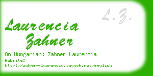 laurencia zahner business card